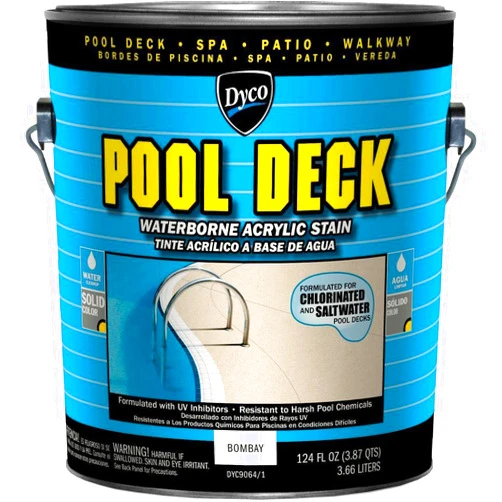 Dyco Paints Pool Deck 1-gal. 9064 Bombay Low Sheen Waterborne Acrylic Stain
