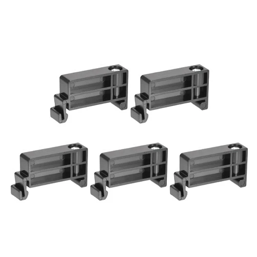 MECCANIXITY DIN Rail Mount Terminal Blocks End Stopper Screw Type Clamp Black TBR-F Pack of 50