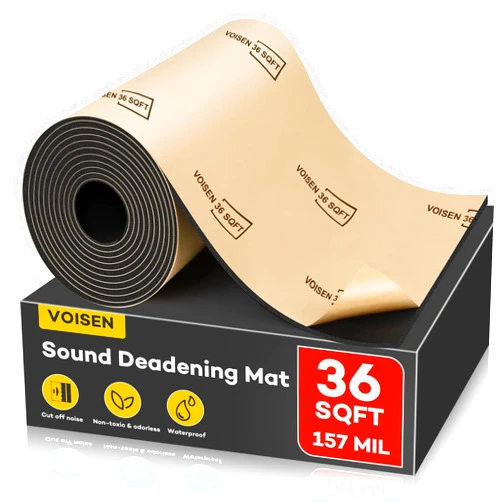 VOISEN Sound Deading Material for Cars, 157 MIL (4 mm) 36 sqft Sound Deadening Mat,Sound Deadening,Car Sound Deadening Closed Cell Foam,PE Foam Sound Deadener Material & Heat Barrier