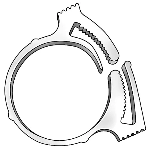 GRAINGER APPROVED Hose Clamp, Nylon, Max 1.610 In, PK10