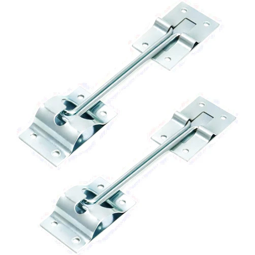 HCLLPS 2 Set 6 Inches T Style Entry Door Latch Catch Holder Galvanized Iron for RV Camp - Sturdy, Durable, Easy Installation, Safe and Secure, Multipurpose