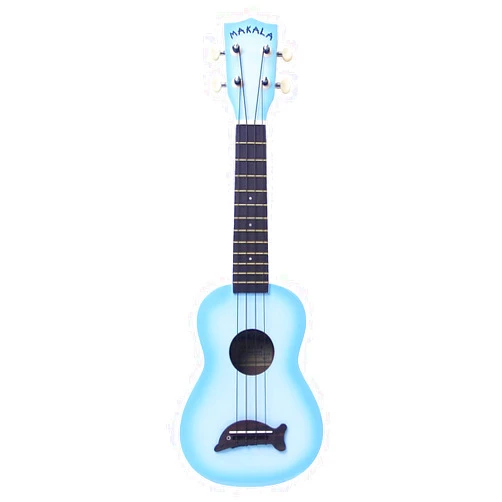 Kala KA MK SD LBLBURST Makala MK-SD/LBL Light Blue Burst Dolphin Bridge Soprano Ukulele