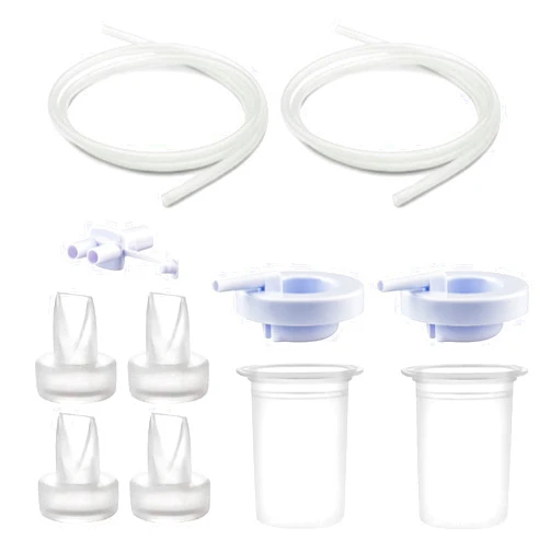 Maymom Pump Parts Compatible with Ameda Purely Yours Pumps, MYA Joy; Incl. Top Cap, Silicone Membrane, Duckbill, Tubing and Adapter; Replaces Ameda Spare Parts