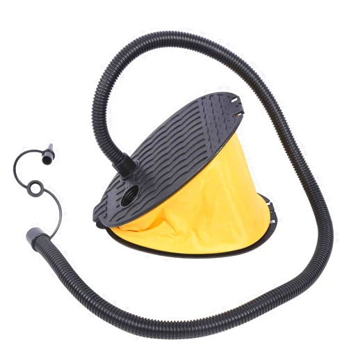 Akozon High Volume Bellows Foot Air Pump Portable Foot Pump Air Inflator for Inflatable Boats Beds Swim Rings Floating Mats Water Supplies(Black + Yellow)