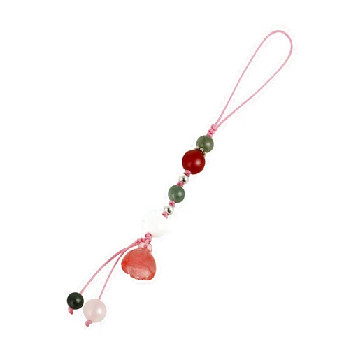 Hemobllo Phone Charm - Jade Lotus Phone Charm Strap Agate Mobile Phone Pendant Decorative Cell Phone Charm Accessories for Phone Keychain Car Key Bag