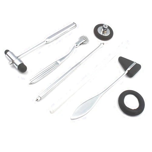 LAJA IMPORTS Neurological Hammer, Percussion Hammer Neurological Reflex Hammer 5 Piece Set with Pointed, Round, Triangle, T-Shaped Head for Nurses, EMS, Students, Emergency Room