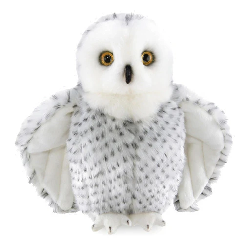 Bearington Collection Bearington Blizzard Plush Snowy Owl Stuffed Animal, 10 inches