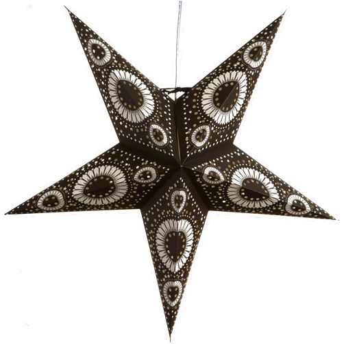 Hometown Evolution, Inc. Sunflower Black Paper Star Lantern with 12 Foot Power Cord Included