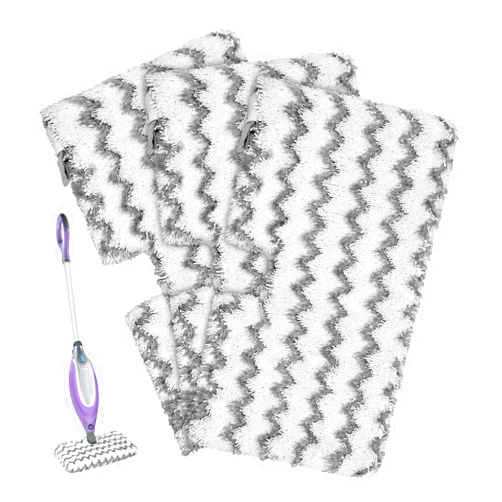 Aiyiried Steam Mop Replacement Pads for Shark S3500 Series S3501 S3601 S3501S S3601C S3550 S3801 S3901 S2901 Steam Pocket Mop,Microfiber Scrub Mop Pads for Deep Cleaning,Reusable and Machine-washable,3 Pack