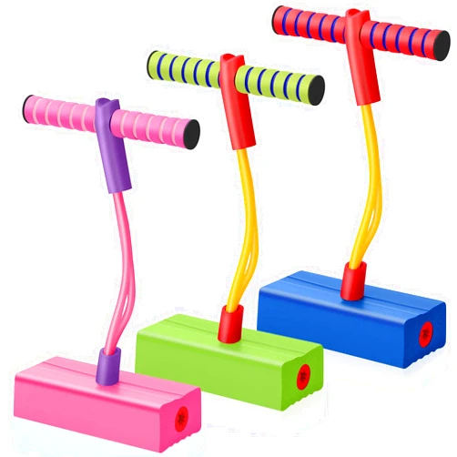 Jerify 3 Pcs Pogo Stick Foam Jumper Toy Foam Pogo Fun and Safe Jumping Stick for Teens Adults Outdoor Indoor Toys Gift, Makes Squeaky Sounds and Squeaks with Each Hop