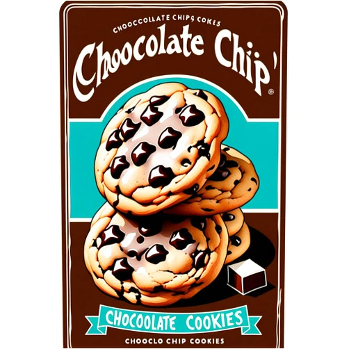 Teckol Metal Tin Sign,Wall decor,Chocolate Chip Cookies,Bar Club Shop Billboard Warning,Chocolate Chip Cookies,Courtyard Garage Farm living room