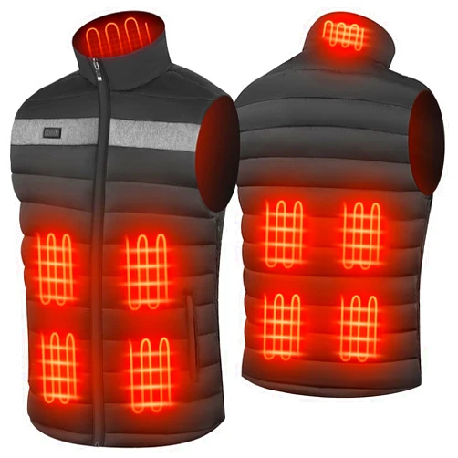 Zicencrete Heated Vest For Men Women 6 Heating Areas 3 Levels Lightweight Smart Electric Heated Jackets Battery Not Include