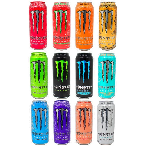 Niro Assortment | Monster Energy 10 Pack | 10 Assorted Flavors In Every Box | Sugar Free Energy Drink | 16oz Cans | Includes One Niro Beverage Sleeve