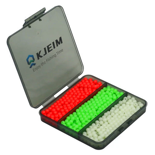 KJEIM Fishing Beads 6mm 8mm 10mm Glow in The Dark Bead Round Plastic Lure Rigging Catfish Rig Freshwater Saltwater for Fishing Rigs