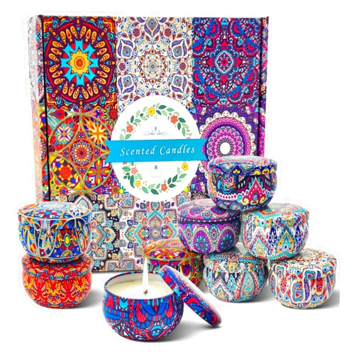 Sevkumz Scented Candles Gift Set, 9 Pack Aromatherapy Candle, Candles for Home Scented, Ideal for Birthday, Christmas, Thanksgiving, Mother's Day, Stress Relief Gifts for Women