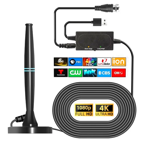 VANBAR TV Antenna for Smart TV Amplified HDTV Indoor Digital Antenna Long Range TV Antenna Support 4K 1080p All Television Outdoor Smart TV Antenna HDTV