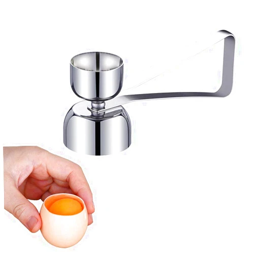 YAOJOE Stainless Steel Egg Cracker Separator, Topper & Opener for Raw, Soft or Hard Boiled Eggs