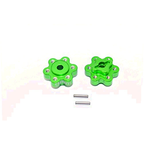 GPM Axial Yeti (AX90026) & Yeti SCORE (AX90050, AX90068) Upgrade Parts Aluminum 2.2 Wheel Hub Adapters (9mm Thickness) - 1Pr Set Green