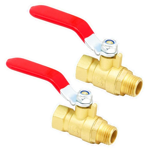 Qolekog Heavy Duty 1/4 inch NPT Brass Ball Valve Air Compressor Shut Off Valve, 1/4