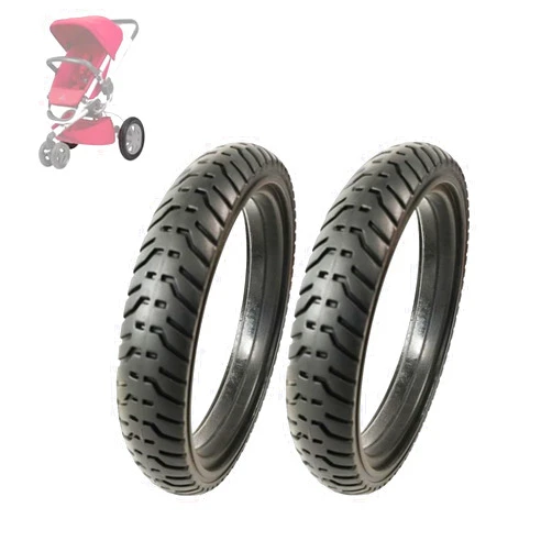 Bingche Stroller Tire Compatible with Quinny Buzz Xtra Rear Wheel Custom PU Trye Cover with Tread Tubeless DIY Replacement Baby Buggy Accessories