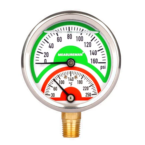 MEASUREMAN Tridicator, Thermo-Manometer, 2-1/2