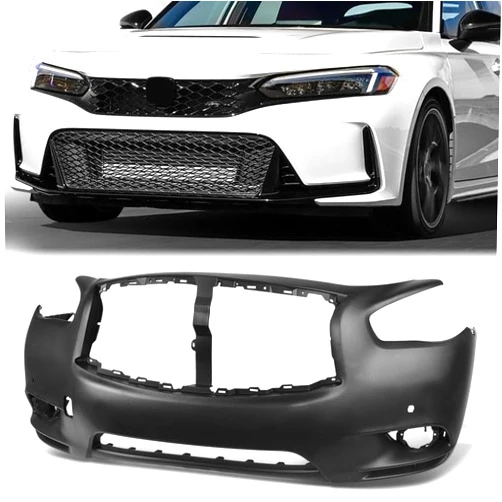 D SOLUTIONS Front Bumper Cover with Premium Package and Object Sensor Holes Compatible with Infiniti JX35 QX60 2013-2015,Primed Black