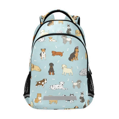 ALAZA Dog Print Cute Doodle Puppy Backpack Purse for Women Men Personalized Laptop Notebook Tablet School Bag Stylish Casual Daypack, 13 14 15.6 inch