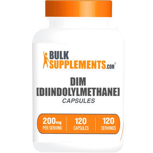BulkSupplements.com DIM Capsules (Diindolylmethane) - DIM Supplement for Liver Support - Gluten Free, Soy Free Capsules - 200mg per Serving - 4-Month Supply (120 Capsules)