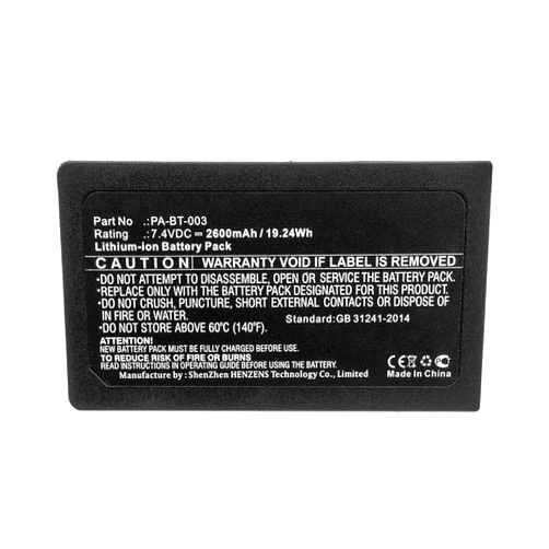 Synergy Digital Printer Battery, Compatible with Brother PA-BT-003 Printer, (Li-ion, 7.4V, 2600mAh) Ultra High Capacity, Replacement for Brother Battery