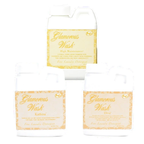 Tyler Candle Glamorous Wash Laundry Detergent 4oz Bundle (Diva, Kathina, High Maintenance)
