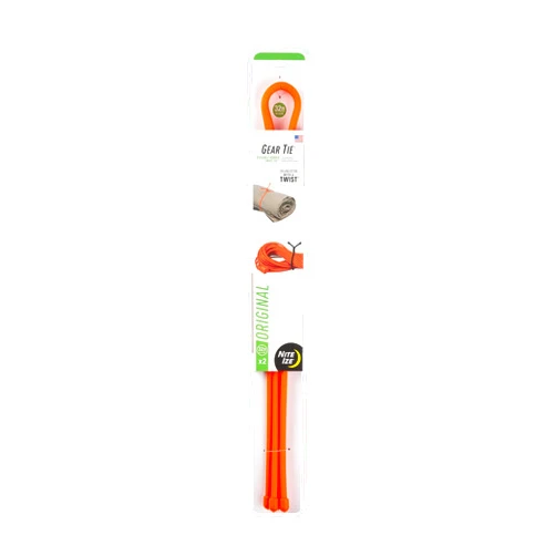 Nite Ize, Inc. GT32-31-2R3 Nite Ize Original Gear, Reusable Rubber, 32 Inch, 2-Pack, Bright Orange, Made in the USA Twist Tie, 32