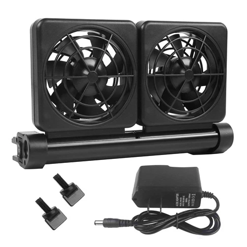 YueYueZou Aquarium Chillers Cooling Fan, ColdWind Cooling System for Salt/Fresh Water (2 Fan)