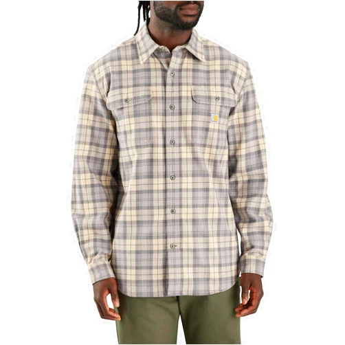 Carhartt Men's Loose Fit Heavyweight Flannel Long Sleeve Plaid Shirt