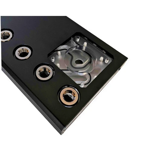 Bykski 240 Universal Distro Plate Enhanced Protection with Full Armor PMMA w/ 5v Addressable RGB (RBW) - (RGV-DDC-X-TK120) - No Pump
