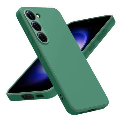 Vanjua Case for Samsung Galaxy S23 (Only), Stylish Liquid Silicone Slim Full-Body Protective Cover Compatible with Samsung Galaxy S23 5G 6.1 Inch Phone Case (Dark Green)