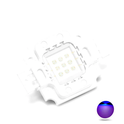CHANZON High Power Led Chip 10W Purple Ultraviolet (UV 395nm / 900mA / DC 9V - 11V / 10 Watt) SMD COB Light Emitter Components Diode 10 W Ultra Violet Bulb Lamp Beads DIY Lighting