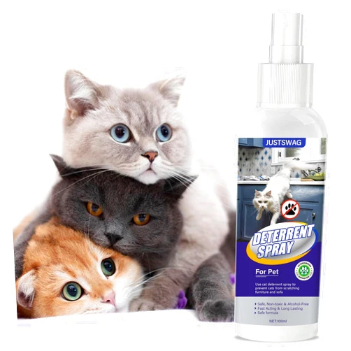 Gintonique A B Cat Deterrent Spray, Cat Repellent Indoor Spray for Pet Behavior Training- Keep Cats Off Plants & Furniture, Suitable for Cats and Kittens Training, 100mL