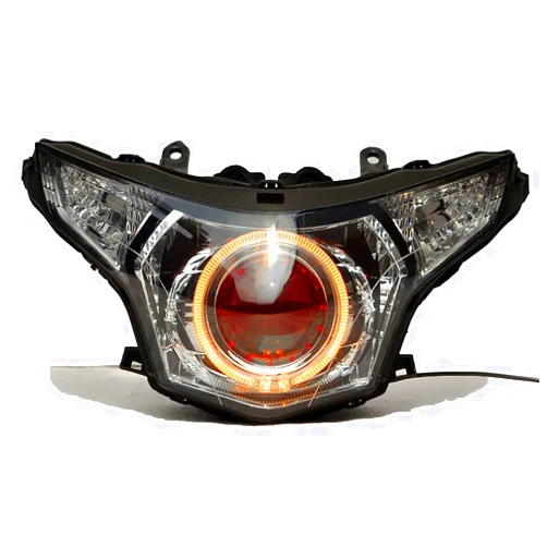 LMAHAP Red Demon Amber Angel Halo Headlight Assembly For Honda CBR250R 250R 2011 2012 2013