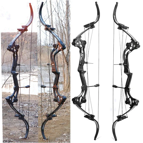 ZSHJGJR Recurve Bow American Hunting Bow 320FPS Draw Weight 40-55lbs Adjustable Compound Bow Right Hand for Archery Hunting Fishing Shooting