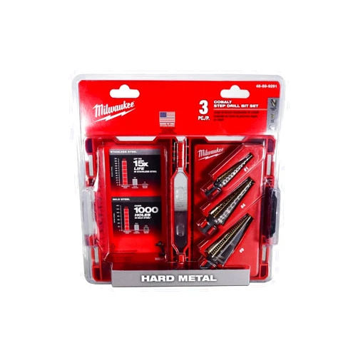 Milwaukee 48-89-9291 3-Piece #1, #4, and #9 Cobalt Step Drill Bit Set