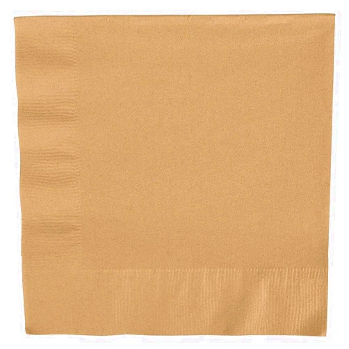 Creative Converting 663276B Touch of Color 2-Ply Paper Lunch Napkins (50 Count), Glittering Gold, 6.5