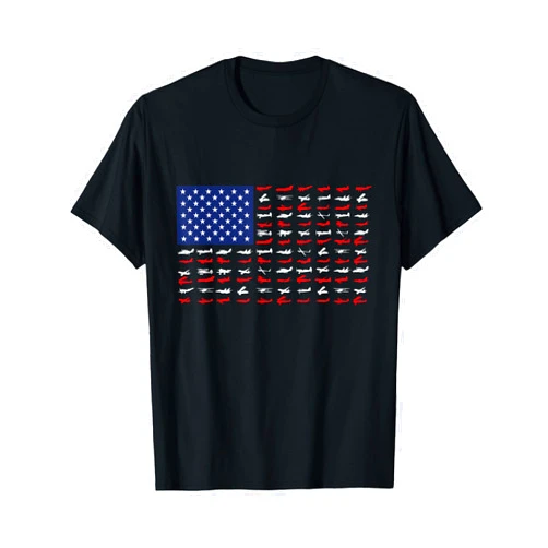Airline Pilot Shirts Airplane US Flag - Airline Pilot Aviation Aircraft Lover T-Shirt