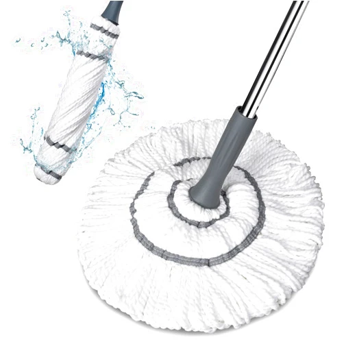 HiBaBy Twist Mop, 64-Inch Self Wringing Mop for Hardwood Floor Cleaning, Trapeador, Mops for Floor Cleaning with Wringer for Kitchen, Hardwood, Bathroom, Warehouses, Office Quickie Mop, Wring Mop (White)