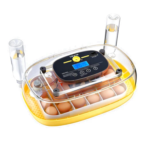 VEVOR 24 Egg Incubator, Automatic Egg Turner with LED Candler, Temperature & Humidity Control, 360° View Clear Window, Auto Water Refill, Poultry Eggs Incubators for Hatching Chicks Ducks Goose Quail