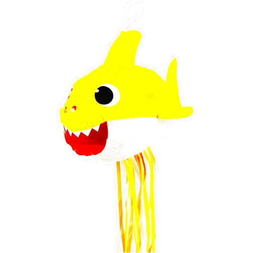 Ya Otta Piñata Ya Otta Pinata Baby Shark Pull String Pinata, Yellow, 14” x 19” x 9-1/2”