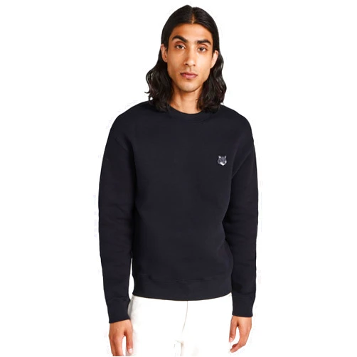 Maison Kitsune Men's Tonal Fox Head Patch Comfort Sweatshirt