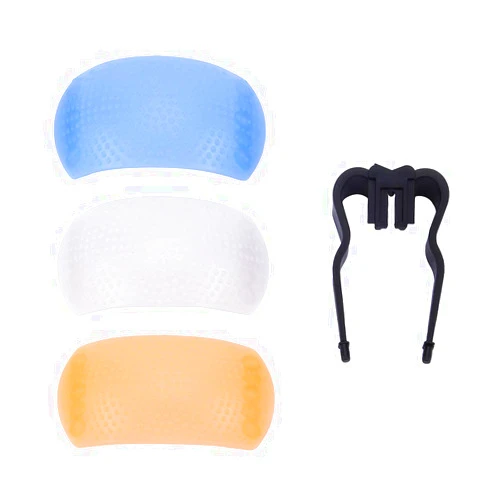 Rodipu Practical 3 Color 8741mm Flash Bounce Diffuser Cover, Flash Diffuser Cover, Pop-Up for Camera Flash Photography