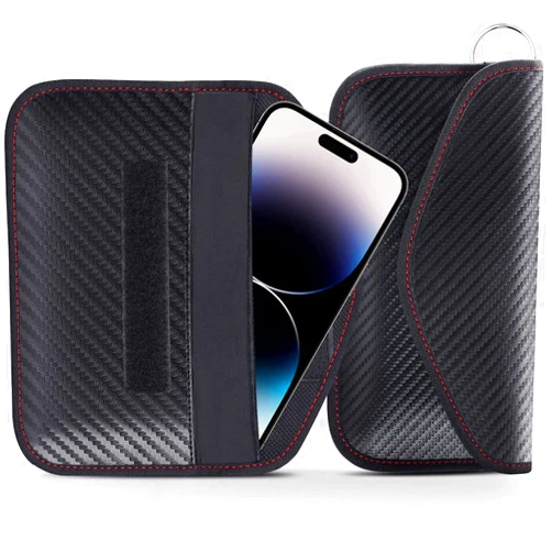 HAMRESO Faraday Pouch for car Keys 2 Pack Car Key Signal Blocking Keyless Entry Car Keys Case RFID Blocker Bag for Car Security Anti-Theft Remote Entry Keyless Protect (Large Size (7,87x3,93 inches))