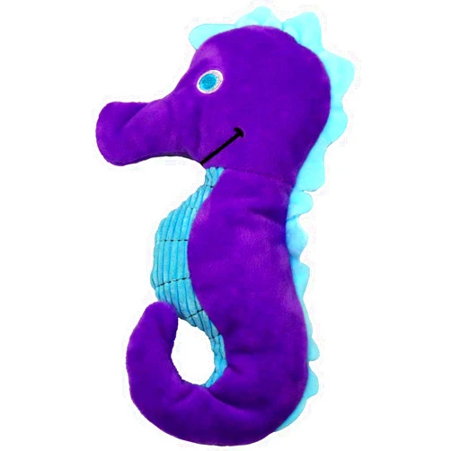 SmartPetLove Tender-Tuffs Seahorse Dog Crinkle Toy - Stuffed Plush Dog Toy and Cute Squeaky Dog Toy for Small to Large Dogs