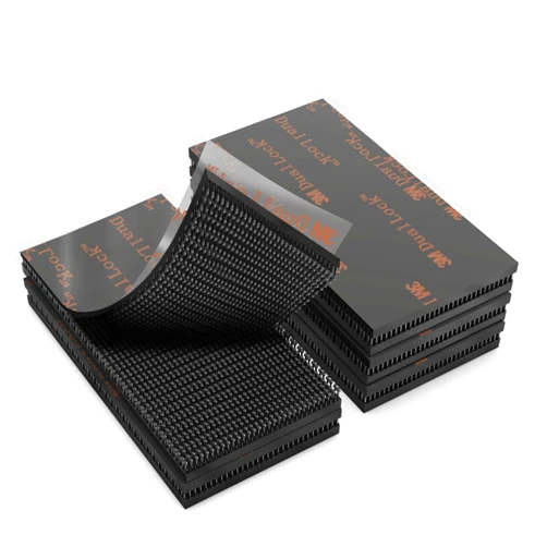 Chyaya Dual Lock Tape, 1in x 2in 10 Pack Heavy Duty Hook and Loop Tape, Reclosable Self Sticky Interlocking Tape Fastener, Back Mushroom Mounting Tape for Indoor and Outdoor Use
